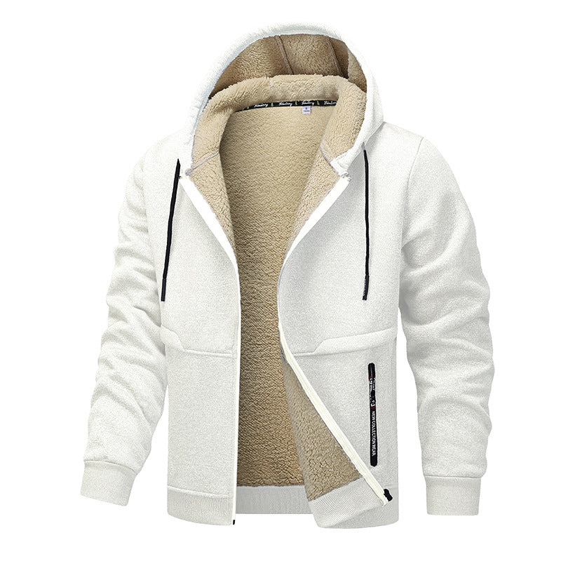 Men’s Heavyweight Fleece Sherpa Lined Zip-Up Hoodie Winter Jacket Streetwear | Mordenstore rj8m7q-57