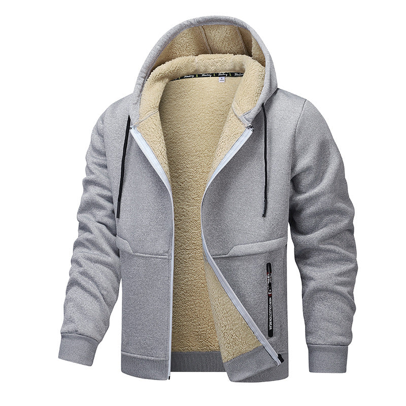 Men’s Heavyweight Fleece Sherpa Lined Zip-Up Hoodie Winter Jacket Streetwear | Mordenstore rj8m7q-57