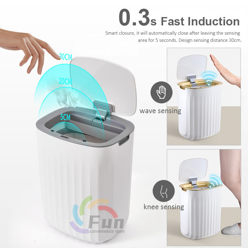 Smart Automatic Sensor Trash Can with UV Sterilization | Waterproof Hands-Free Dustbin for Kitchen & Bathroom – Mordenstore rj8m7q-57
