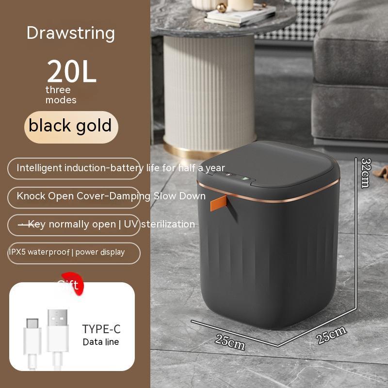 Smart Automatic Sensor Trash Can with UV Sterilization | Waterproof Hands-Free Dustbin for Kitchen & Bathroom – Mordenstore rj8m7q-57