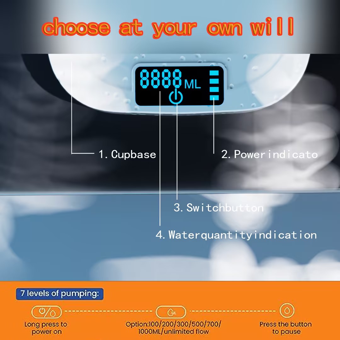 Automatic Water Dispenser with Stand Rechargeable Desktop Bottle Pump | Mordenstore rj8m7q-57