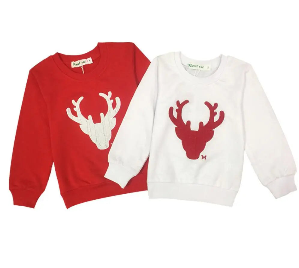 Christmas Family Look Deer Mommy and Me Clothes Matching Family Clothing Sets Mother Daughter Father Baby T-Shirt -mordenstore mordenstore