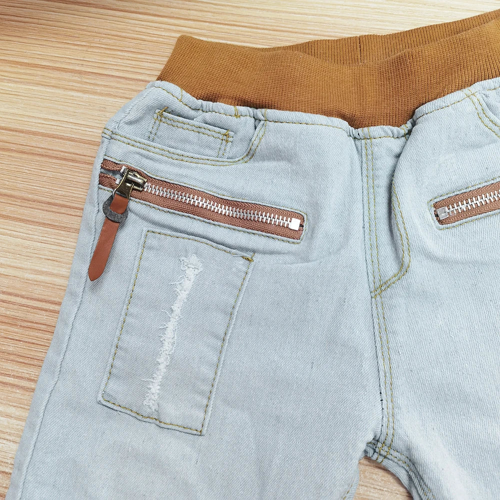 IENENS Boys Slim Straight Denim Jeans 4–11 Years Casual Pants | mordenstore mordenstore