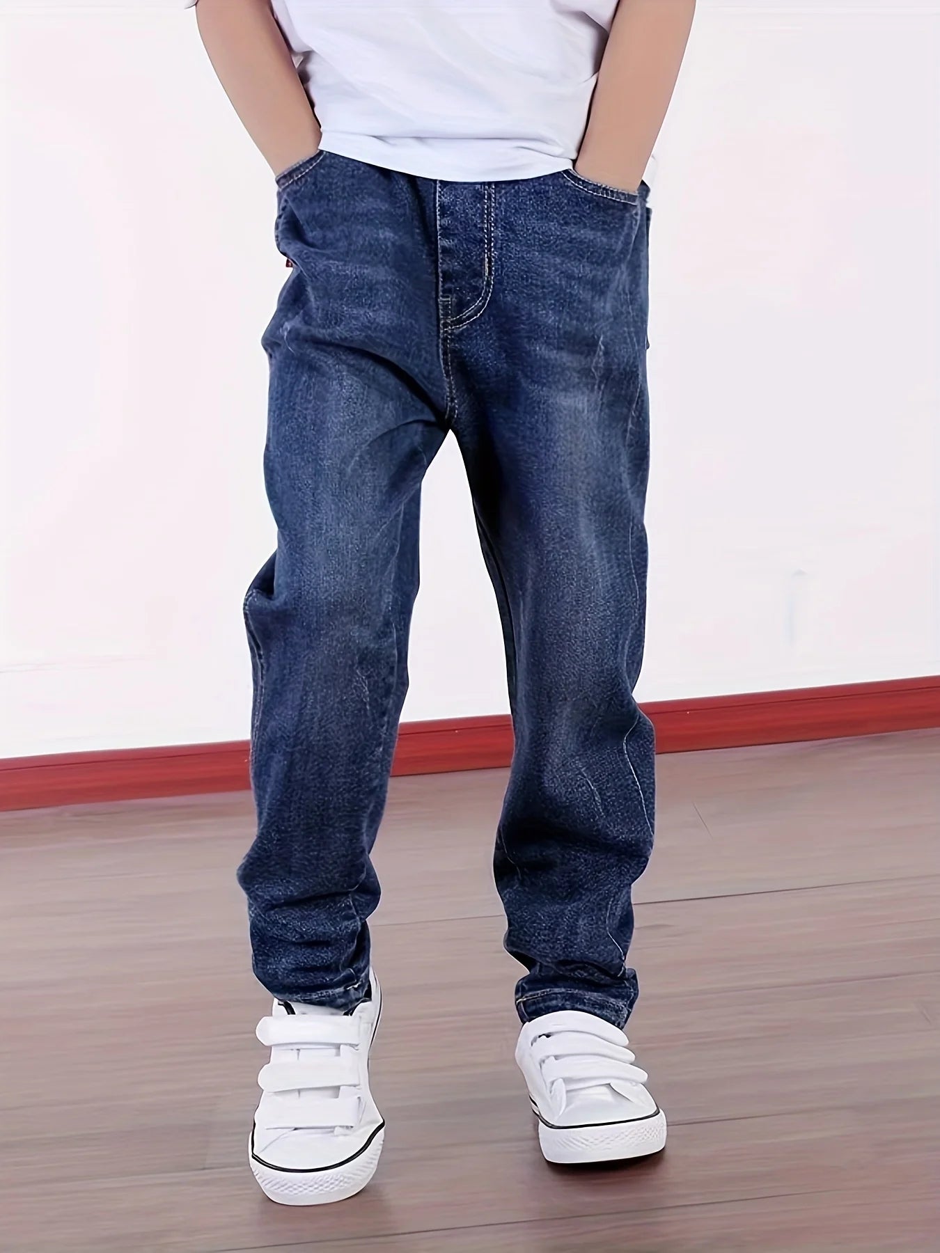 IENENS Boys Slim Straight Denim Jeans 4–11 Years Casual Pants | mordenstore mordenstore