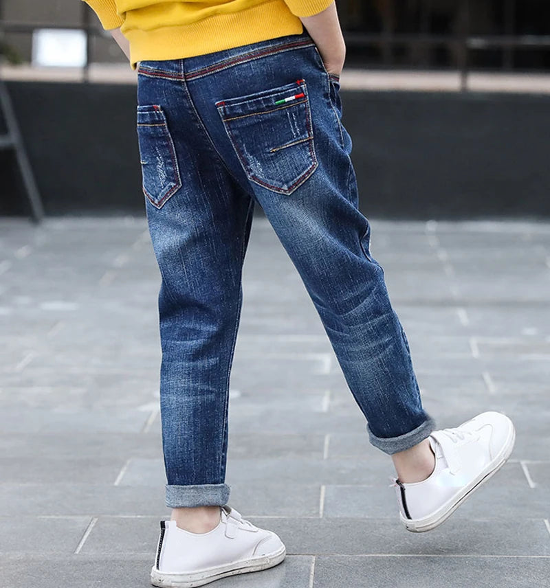 IENENS Boys Slim Straight Denim Jeans 4–11 Years Casual Pants | mordenstore mordenstore