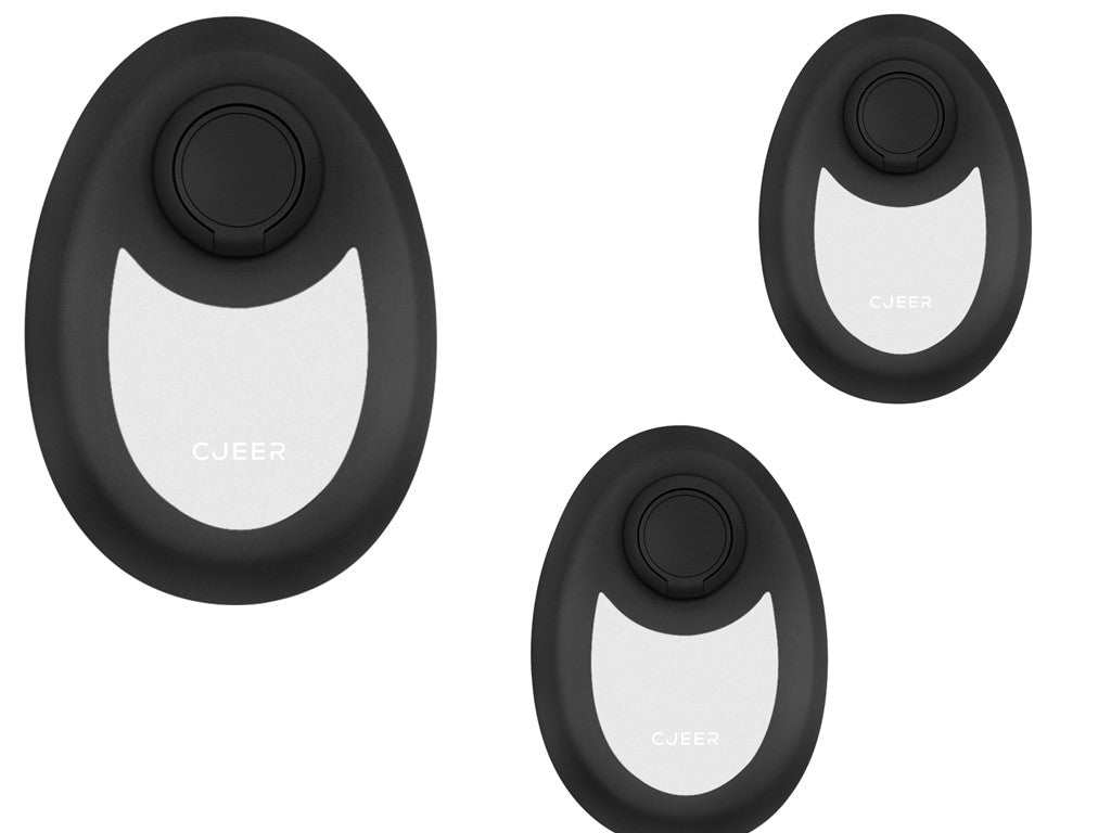 Three black and white doorbell components with 'Cujeer' branding on a white background