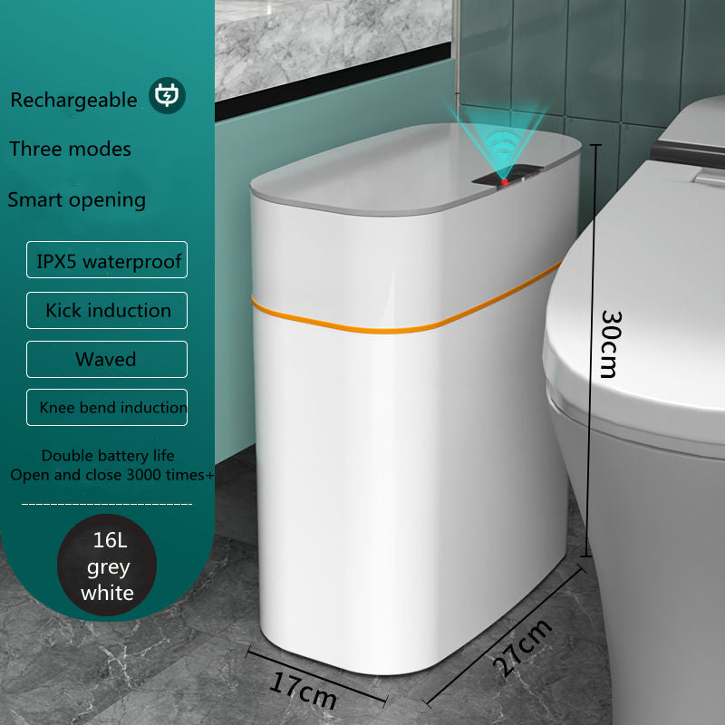 Smart Automatic Sensor Trash Can with UV Sterilization | Waterproof Hands-Free Dustbin for Kitchen & Bathroom – Mordenstore rj8m7q-57