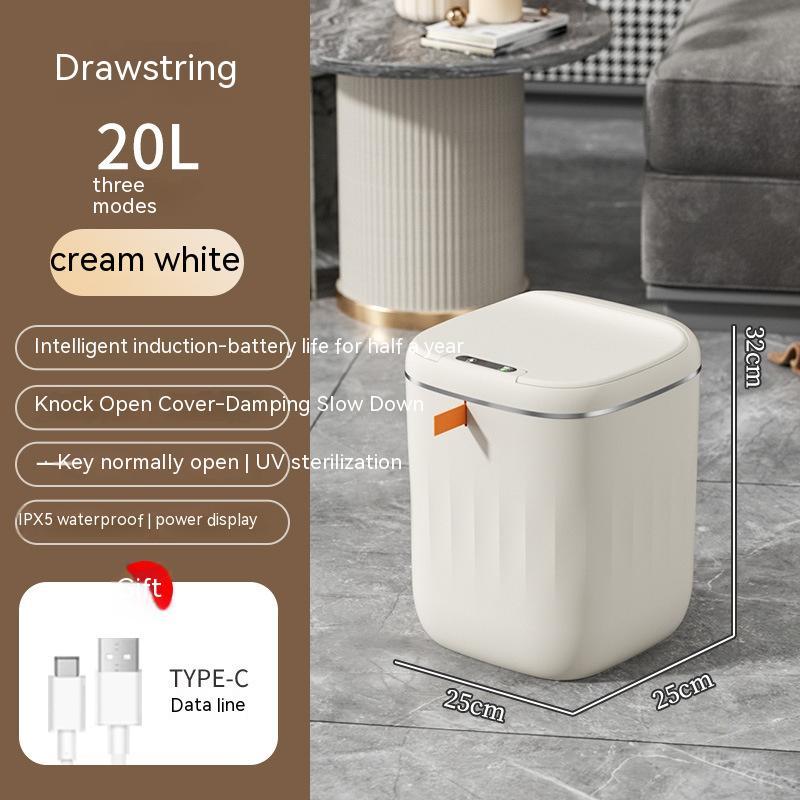 Smart Automatic Sensor Trash Can with UV Sterilization | Waterproof Hands-Free Dustbin for Kitchen & Bathroom – Mordenstore rj8m7q-57