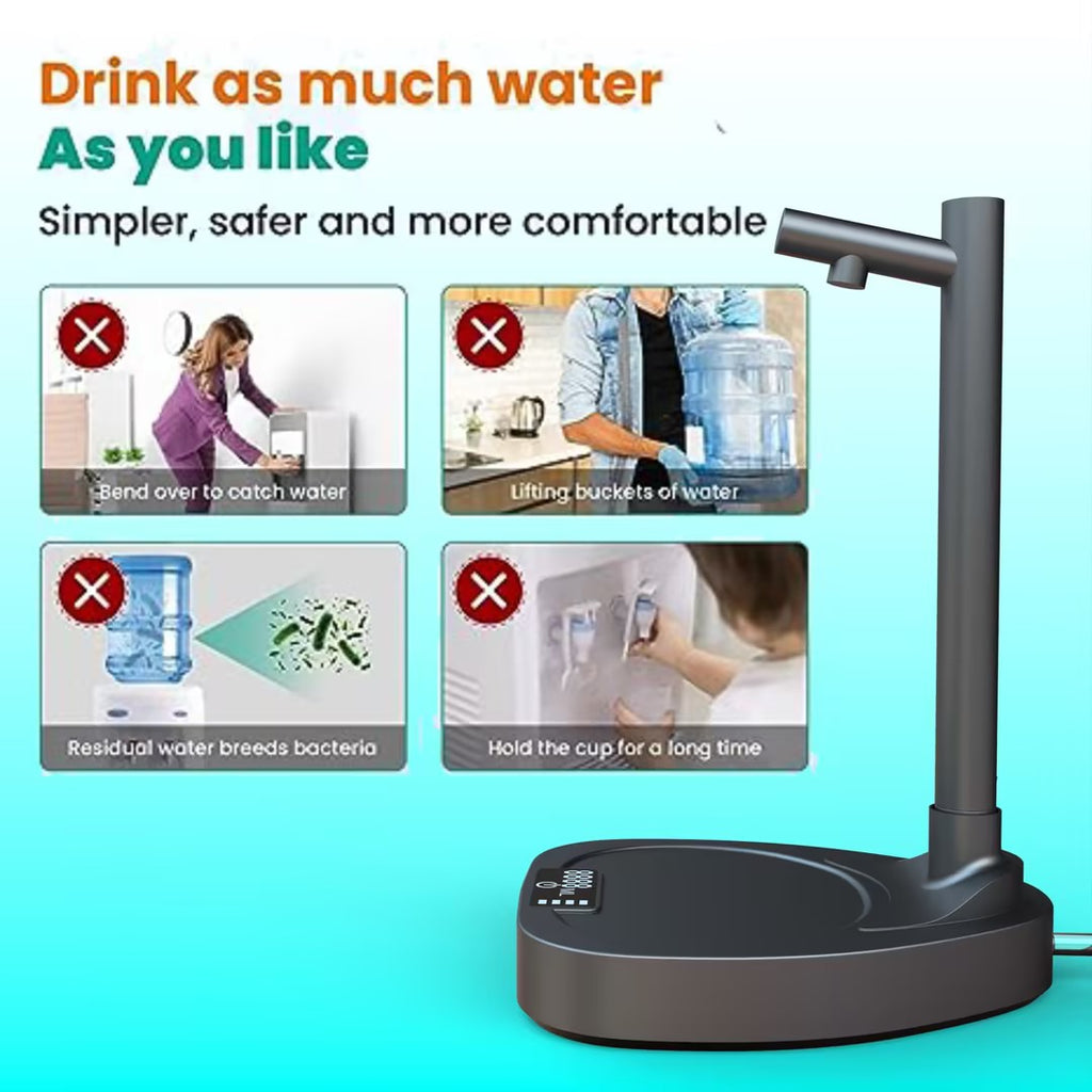 Automatic Water Dispenser with Stand Rechargeable Desktop Bottle Pump | Mordenstore rj8m7q-57