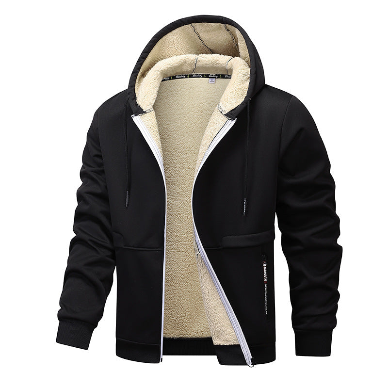 Men’s Heavyweight Fleece Sherpa Lined Zip-Up Hoodie Winter Jacket Streetwear | Mordenstore rj8m7q-57