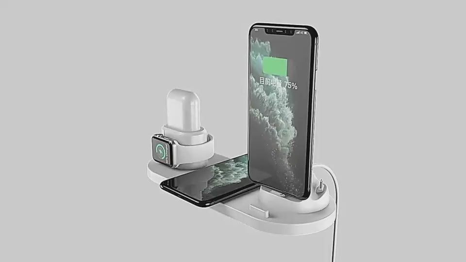 video 6-in-1 Wireless Fast Charging Dock for iPhone | Mordenstore