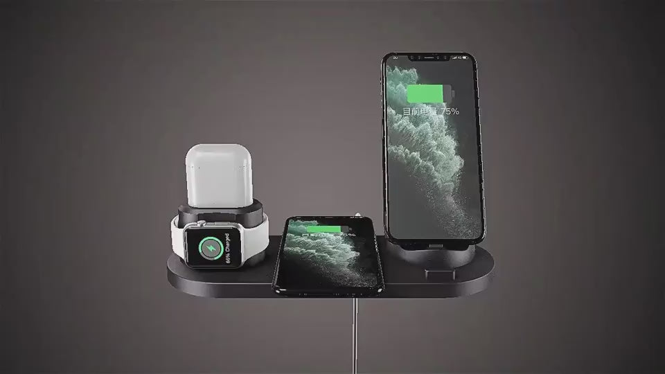 video, 6-in-1 Wireless Fast Charging Dock for iPhone | Mordenstore